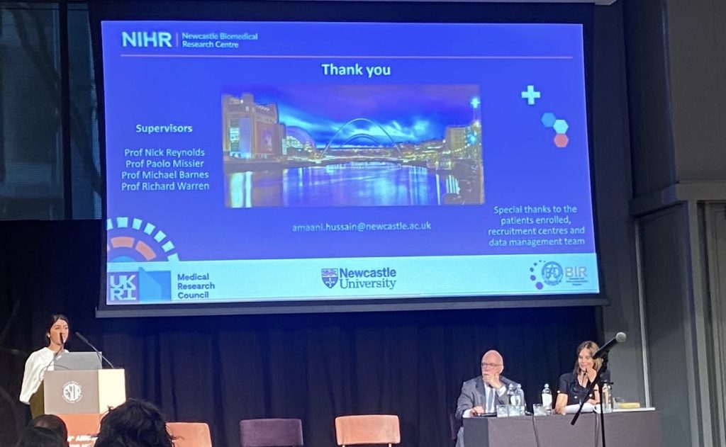 Amaani Hussain Presenting at International Psoriasis Council Symposium, held during the 54th European Society for Dermatological Research (ESDR) meeting in Antwerp, Belgium. 