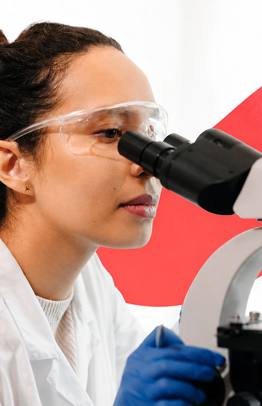 Scientist at work in modern lab